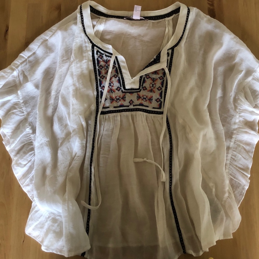 White blouse with embroidery